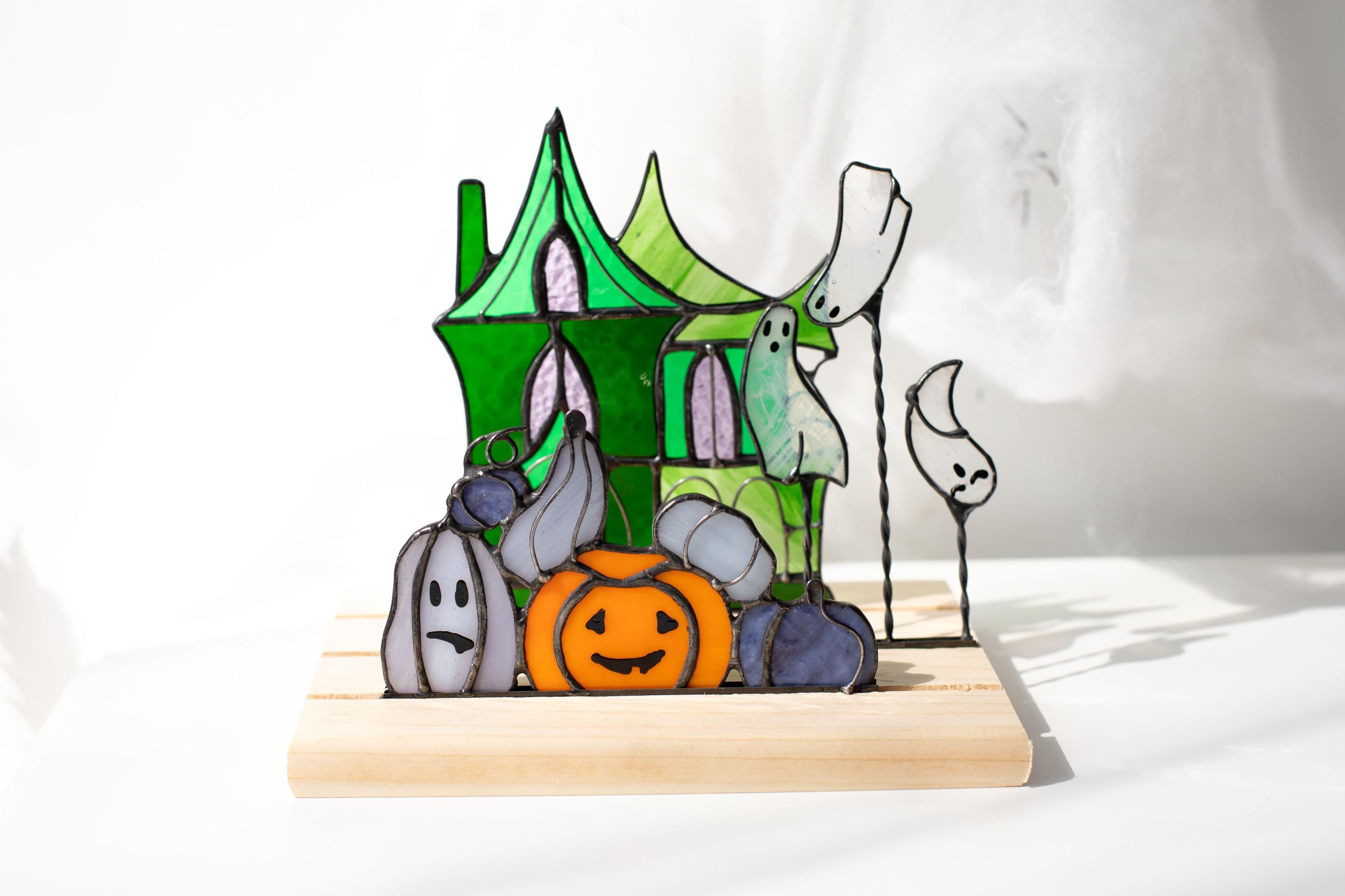 ステンドグラス - お化け屋敷 - 幽霊 - カボチャ - ハロウィンの装飾
