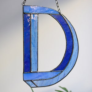Stained Glass Letters for Home and Holiday Decor in Blue Colors Author ...
