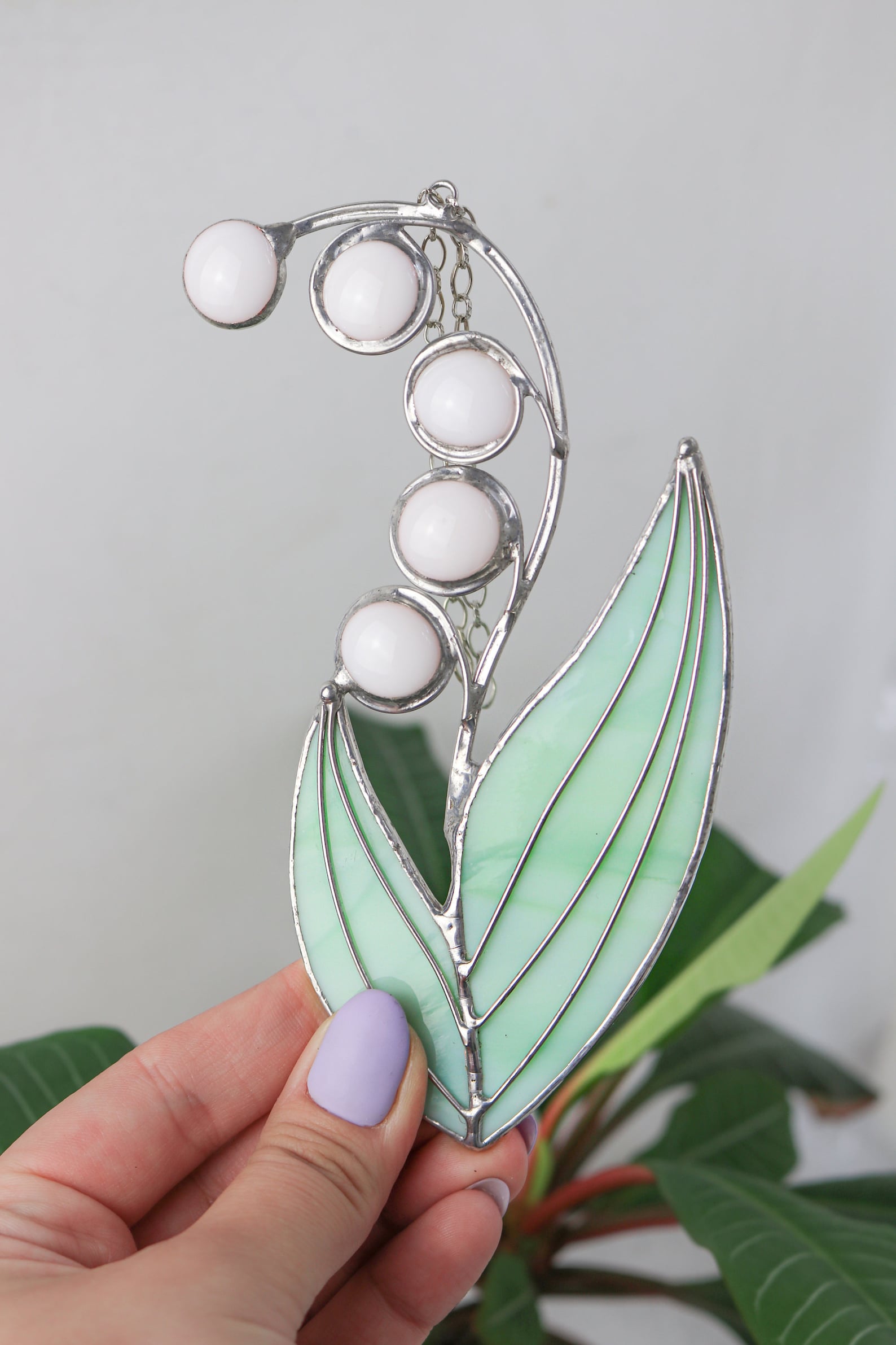 Suncatcher Lily of the Valley Stained Glass Lily of the Valley Wall Art ...