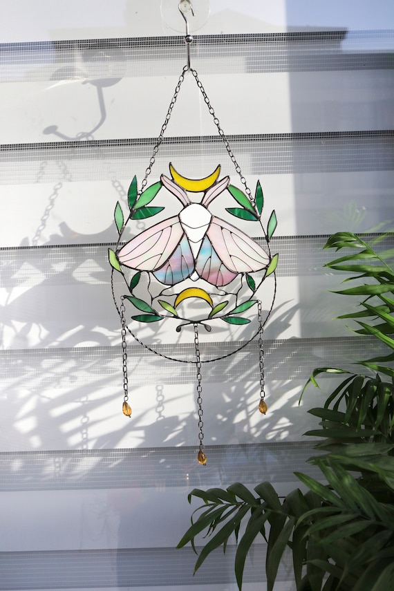 Acchiappasole In Vetro Colorato A Forma Di Libellula – 24 Cm – Dipinto A Mano – Regalo Per La Mamma - 6
