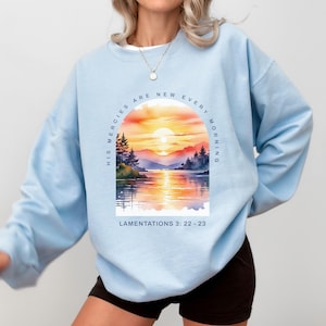 Religiöses Sweatshirt, Christliches Sweatshirt, Inspirierende Kleidung, Glaube Shirt, Bibel Vers Shirts, Glaubensbasiertes Kleid, übergroßer Rundhalsausschnitt