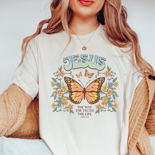 Jesus The Way Christian graphic tees, Christian gifts, Christian clothing, Christian shirt, Christian tshirts, Jesus shirt, Bible verse tee