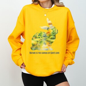Natur religiöses Sweatshirt, christliches Hemd, inspirierende Kleidung, Glaube Hemd, Bibel Vers Hemd, glaubensbasierte Kleidung, übergroßer Rundhalsausschnitt