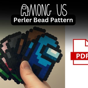Among Us Perler Bead Kandi Pattern | 12 colors