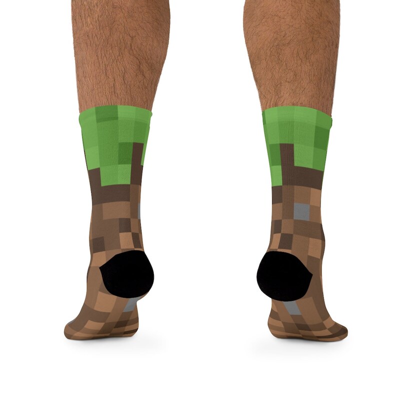 Minecraft Pixelated Socks/ Minecraft Pixel Socks/ Minecraft Etsy