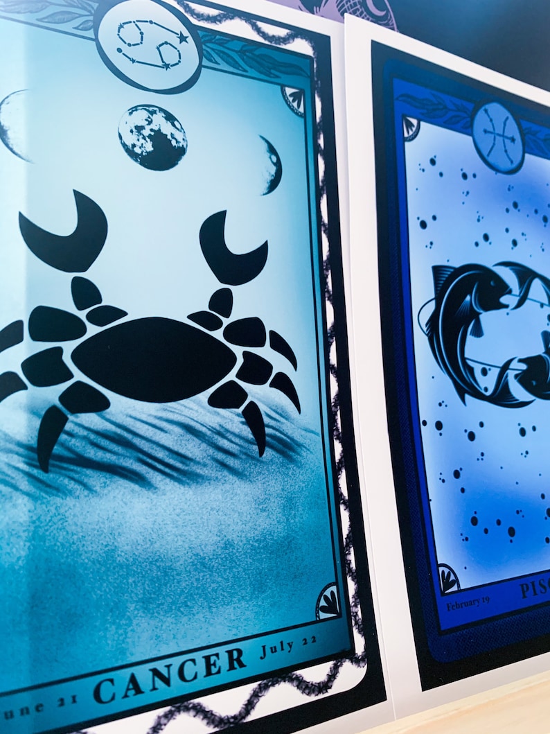 Zodiac Sign Wall Decor/ Astrology Art/ Cute Room Office Decor/ Etsy