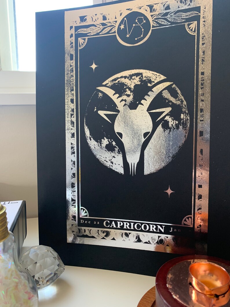 Astrology Foil Print Astrology & Zodiac Sign Wall Decor Etsy