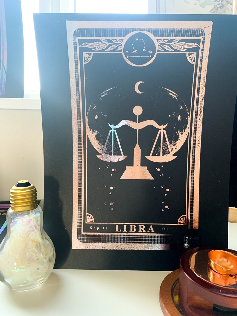 Astrology Foil Print Astrology & Zodiac Sign Wall Decor Etsy