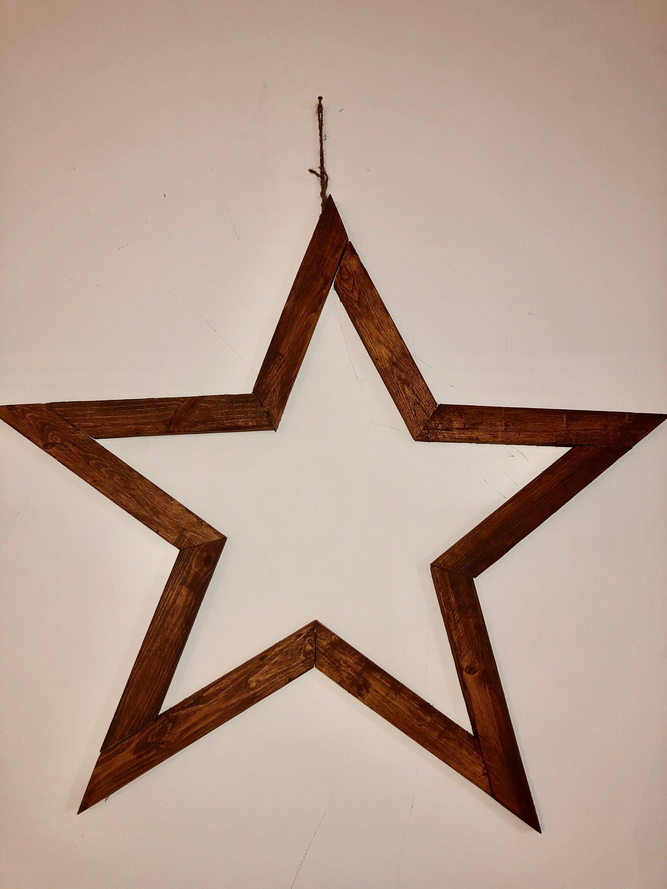 Farmhouse Wooden Star Large Wooden Star Rustic Wall Decor Etsy UK