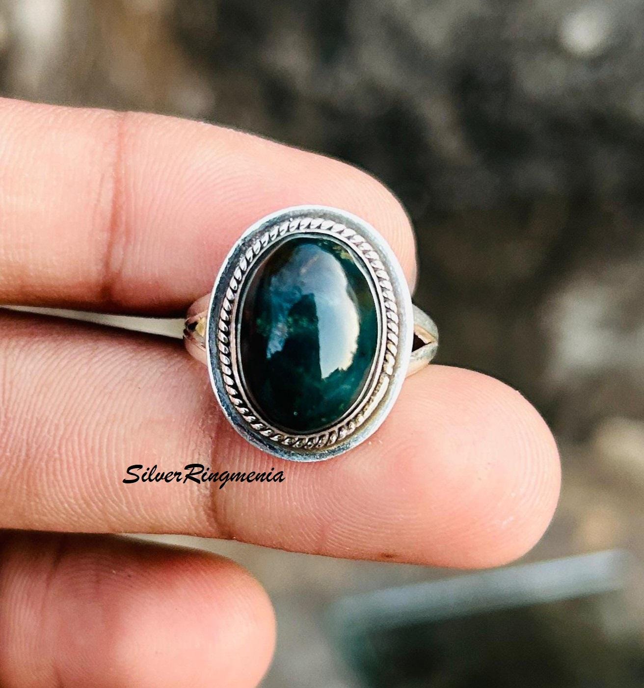 Silver Vintage Bloodstone Ring - Etsy