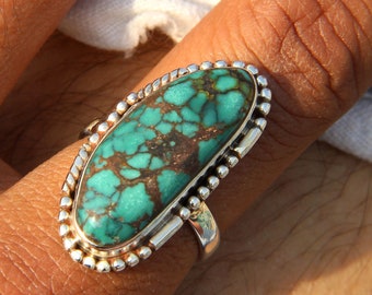 Anello In Argento 925 Fatto A Mano Con Pietra Ovale Howlite – Turchese, Granato, Perla – Gioiello Boho Donna - 6