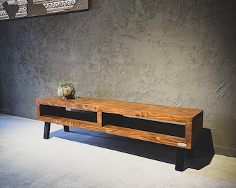 Sleek Wood TV Stand with Hairpin Legs | Mid-Century Modern Media Console