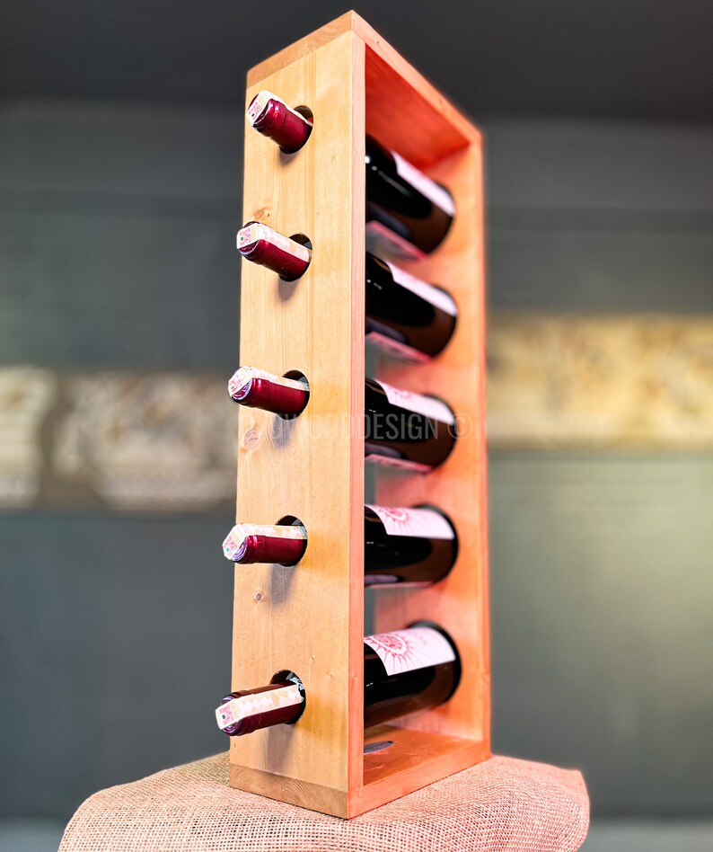 Handcrafted Wooden Wine Rack Rustic Wine Storage and Display Solution