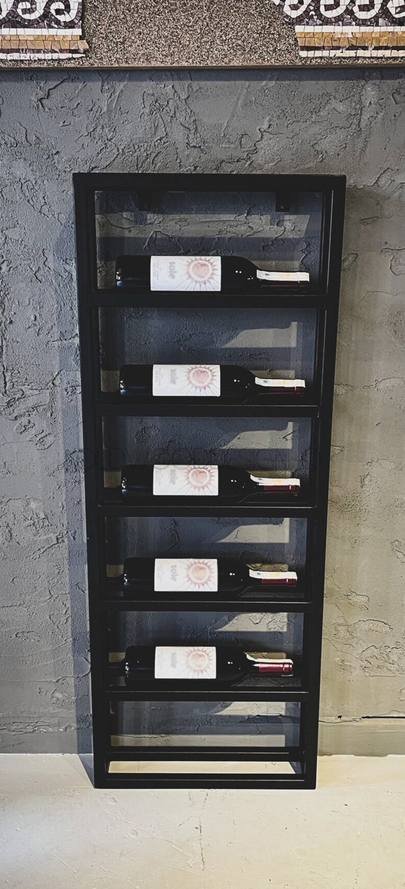 Wall Mounted Modern Wine Rack Wine Rank Metal Wine Rack Etsy
