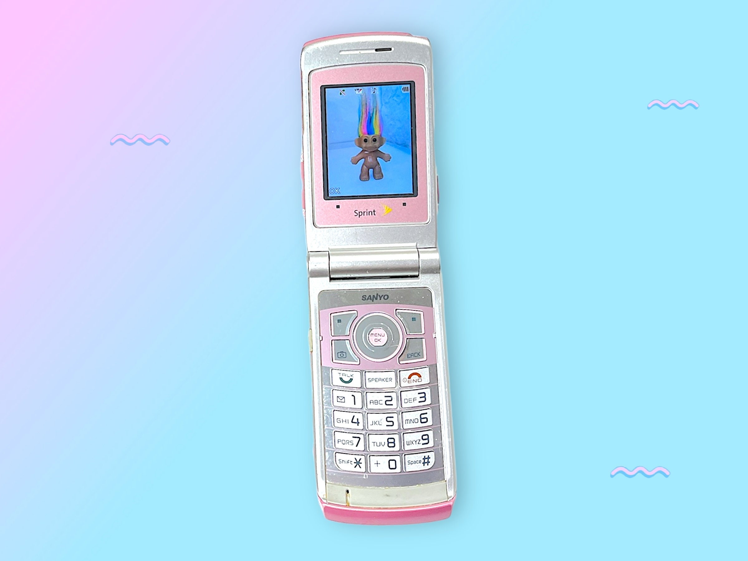 Vintage Y2K Pink Sanyo Camera Flip Cell Phone. Rare.works