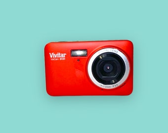 Vintage Y2K Red Digital Camera.