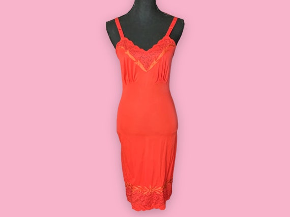 Vintage Red Lingerie Night Gown. - image 1