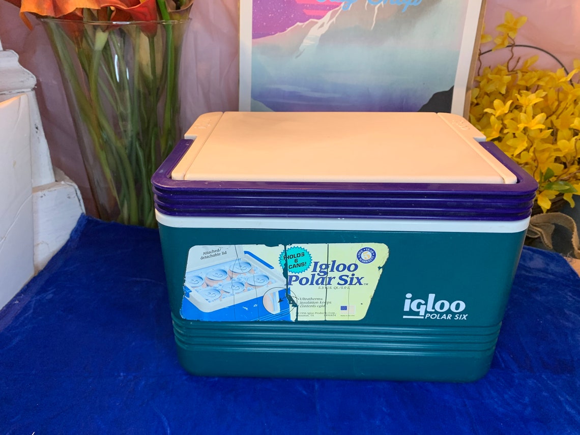 Vintage 90s 6Pack Igloo Cooler Etsy