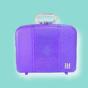 Caboodles Retro Sparkle Jellies On the Go Classic Makeup Case, Purple