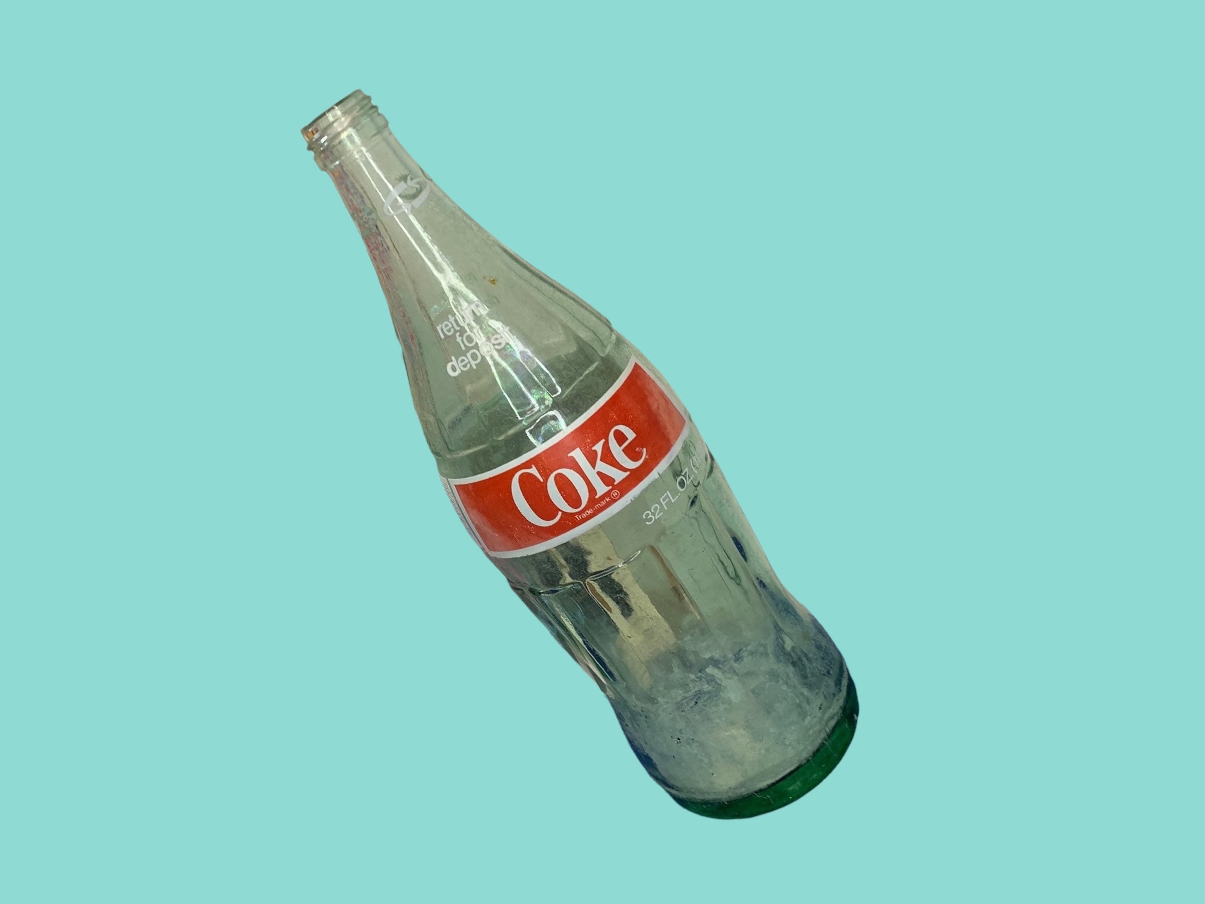 Vintage Cocacola 32 Oz Large Glass Coke Bottle. Etsy