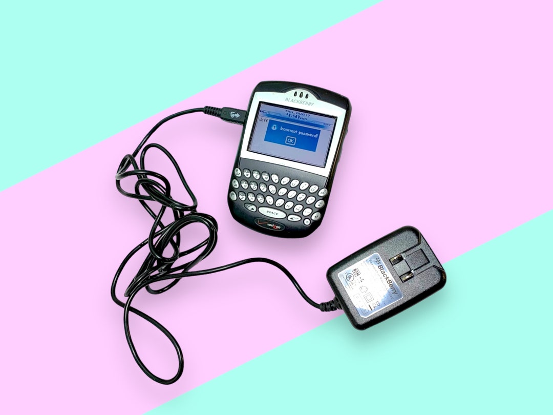 BlackBerry フリップフォン シルバー/ブラック BlackBerry 7520 - Blue and Silver ( Nextel ) Rare iDEN PTT