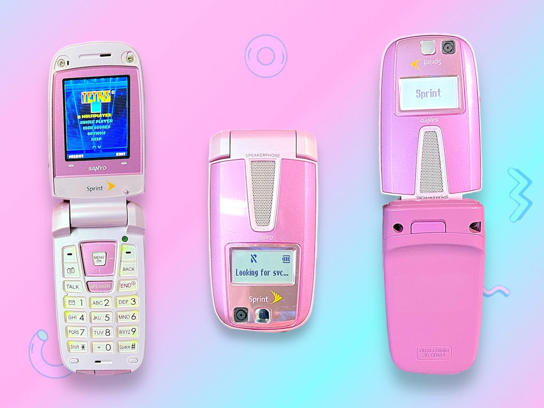 Vintage Y2K Pink Sanyo Camera Flip Cell Phone.rare.works Etsy