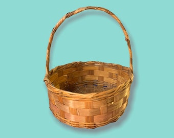 Vintage Large Woven Handle Basket