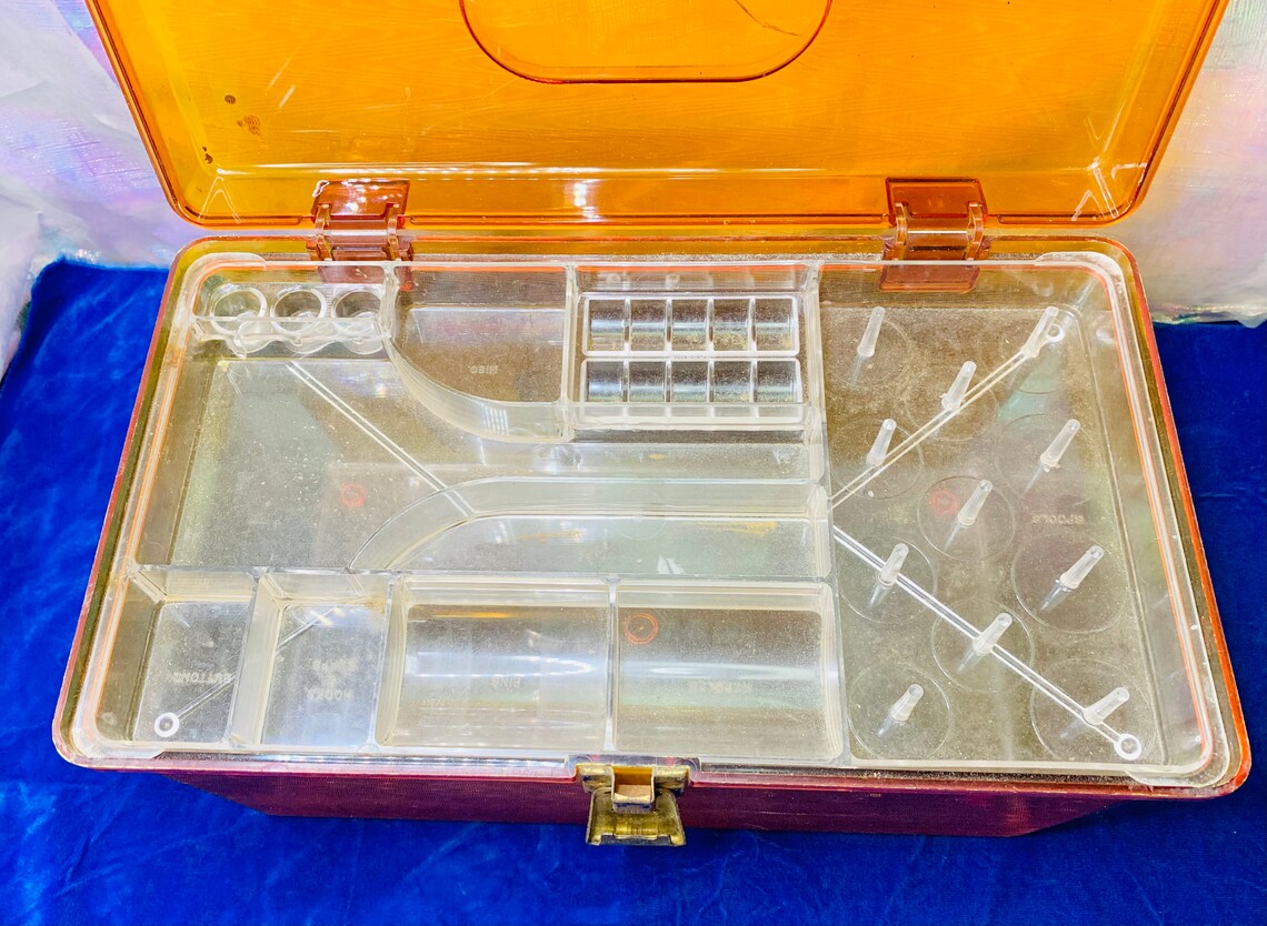 Vintage Clear Plastic Storage Case. Etsy