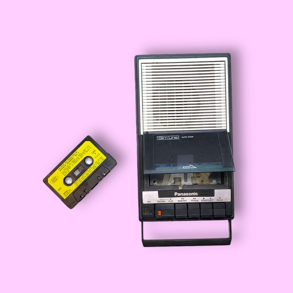 Vintage Portable Cassette Tape Player.