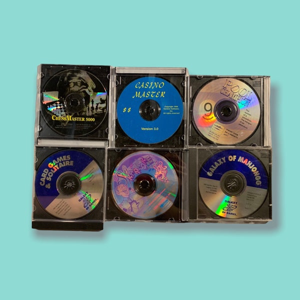 Juegos de ordenador en CD antiguos.
