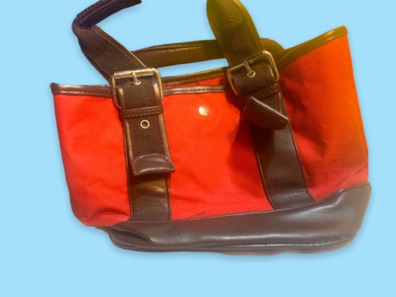 Vintage Small Red Buckle tote bag. - image 2