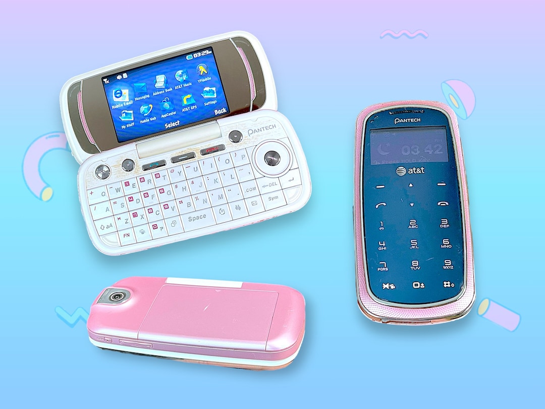 Vintage Y2K Pink Pantech Keyboard Flip Phone.rare.works Etsy