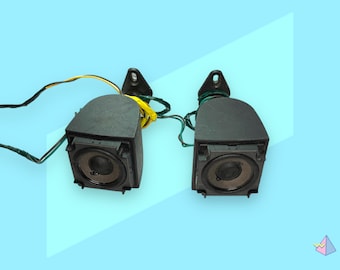 Vintage Y2K Stereo Surround Sound Speakers.