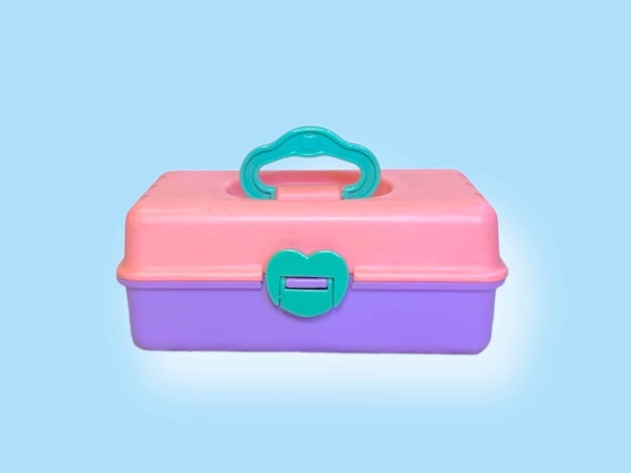 Vintage Caboodles Makeup Case 2770/2775 Purple and Hot Pink Cosmetic  Organizer 