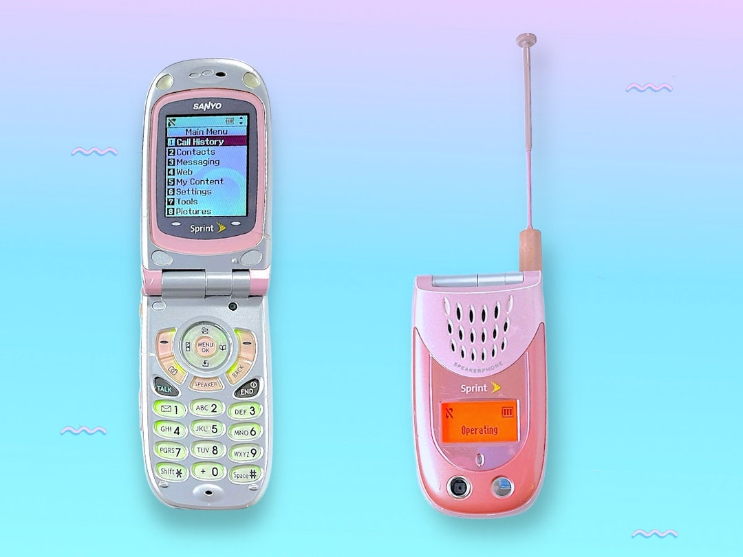 Vintage Y2K Pink Sanyo Camera Flip Cell Phone. Rare.works Etsy