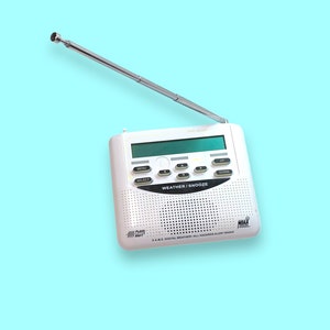 Radio d&#39;alerte météo numérique vintage.