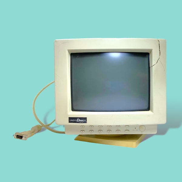 Vintage desktopcomputer uit de jaren 90. Zeldzaam. Zoals het is.
