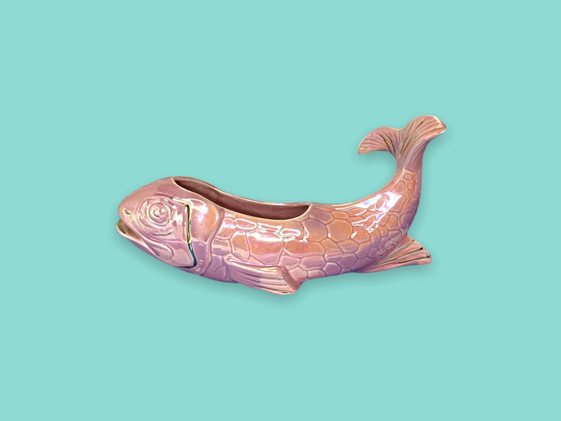 Vintage Mccoy Pottery Fish Vase Planter. Etsy