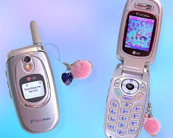 Vintage Y2K LG Mobile Flip Cell Phone.Works.As is.