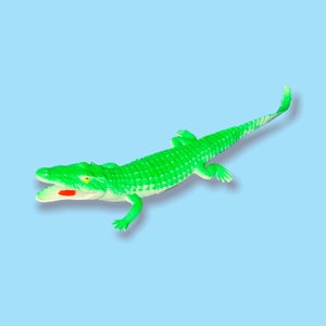 Vintage 90s Plastic Toy Alligator.