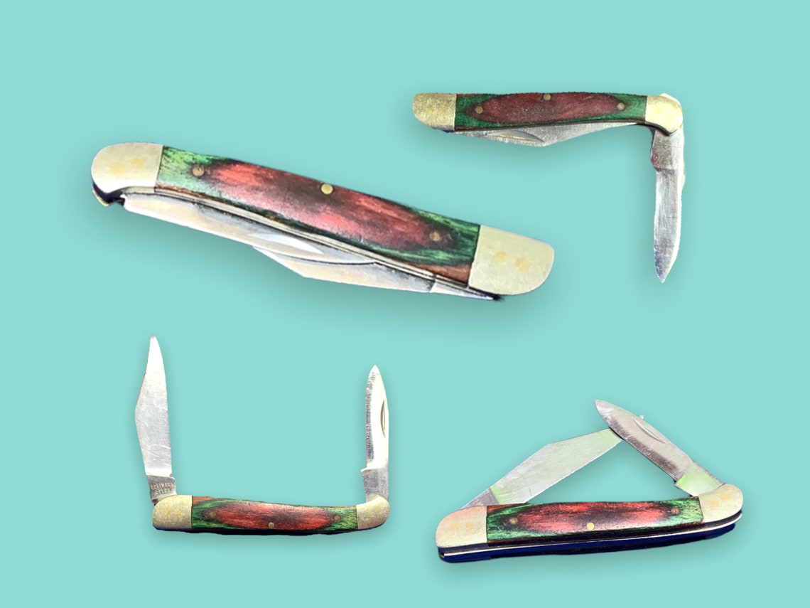 Vintage Wooden Pocket Knife. Etsy