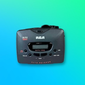 Vintage Y2K RCA przenośny odtwarzacz kaset stereo. Działa.