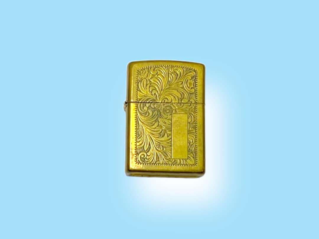 Vintage Brass Engraved Zippo Lighter. Etsy
