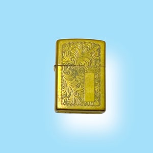Zippo Venetian Design Both Sides Etching Gold Plating Japan Limited Oil  Lighter