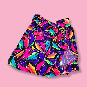 Vintage 90s Neon Mini Skirt.