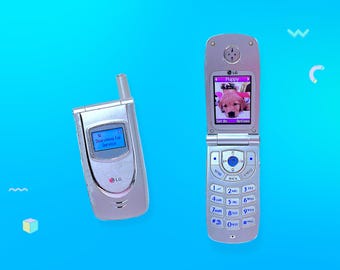 Vintage Y2K LG Mobile Flip Cell Phone.Works.As is.