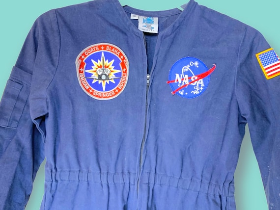 80sビンテージUSA製【NASA・ジャンプスーツ・つなぎ】水色 80sビンテージUSA製【NASA・ジャンプスーツ・つなぎ】水色