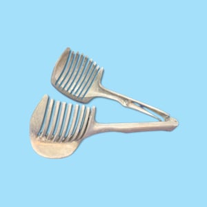 Vintage Metal Kitchen Tongs .