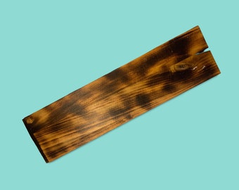 Vintage gebrande houten plank: 16 inch glad knutselbord