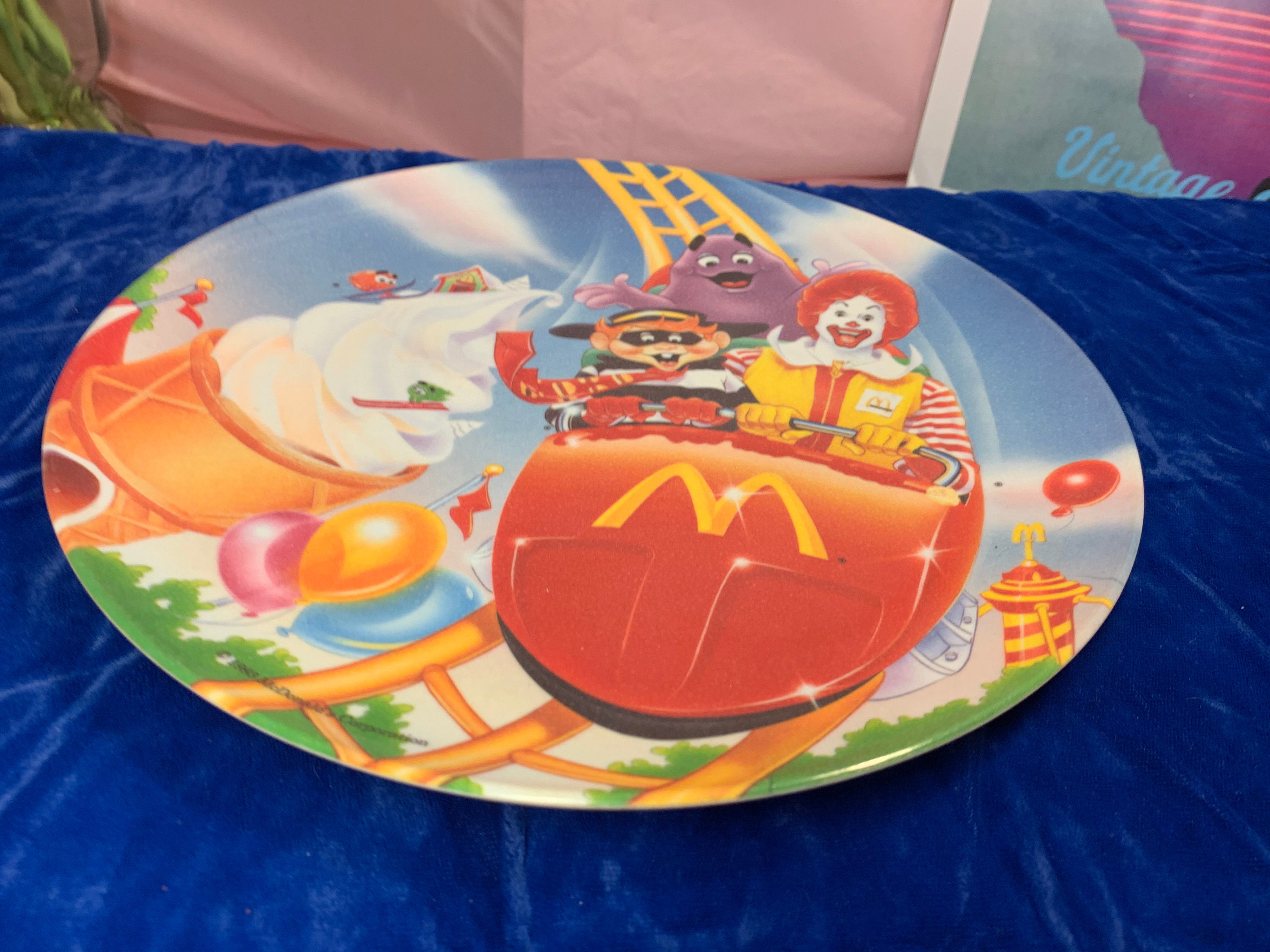 Vintage 90s McDonalds Carnival Plastic Collectible Plate. Etsy